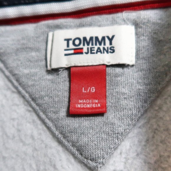 Tommy Jeans Half-Zip Logo Cropped Pullover Large - Picture 9 of 10